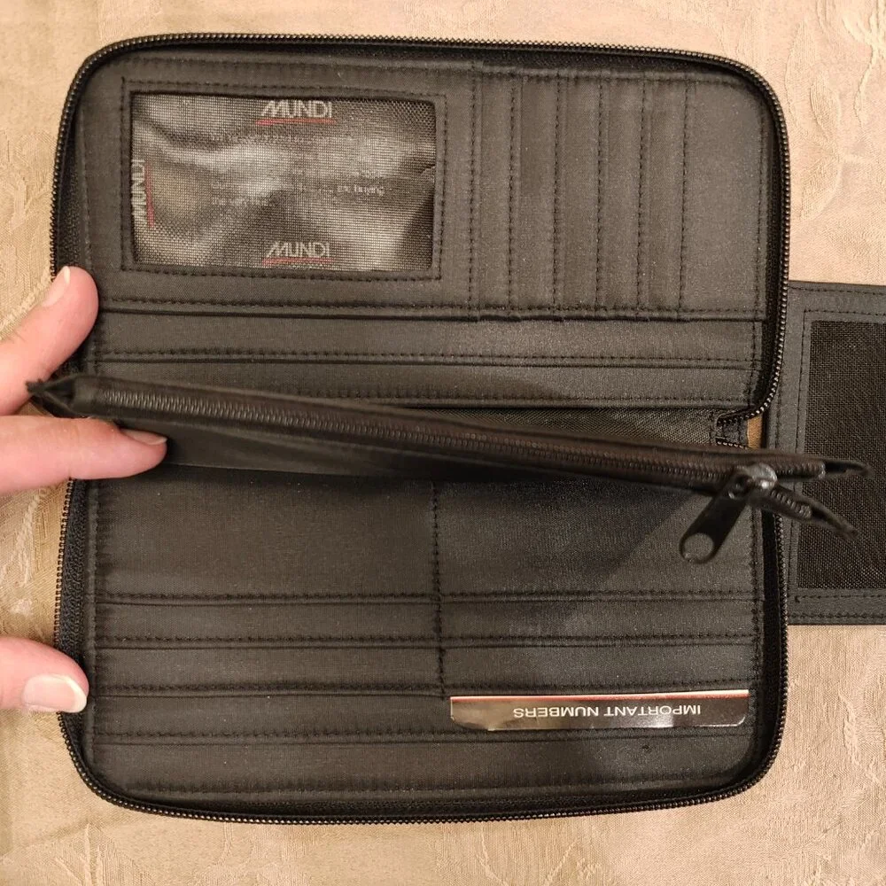 Mundi Zip Around Wallet with Chained ID Holder, New With Tags!